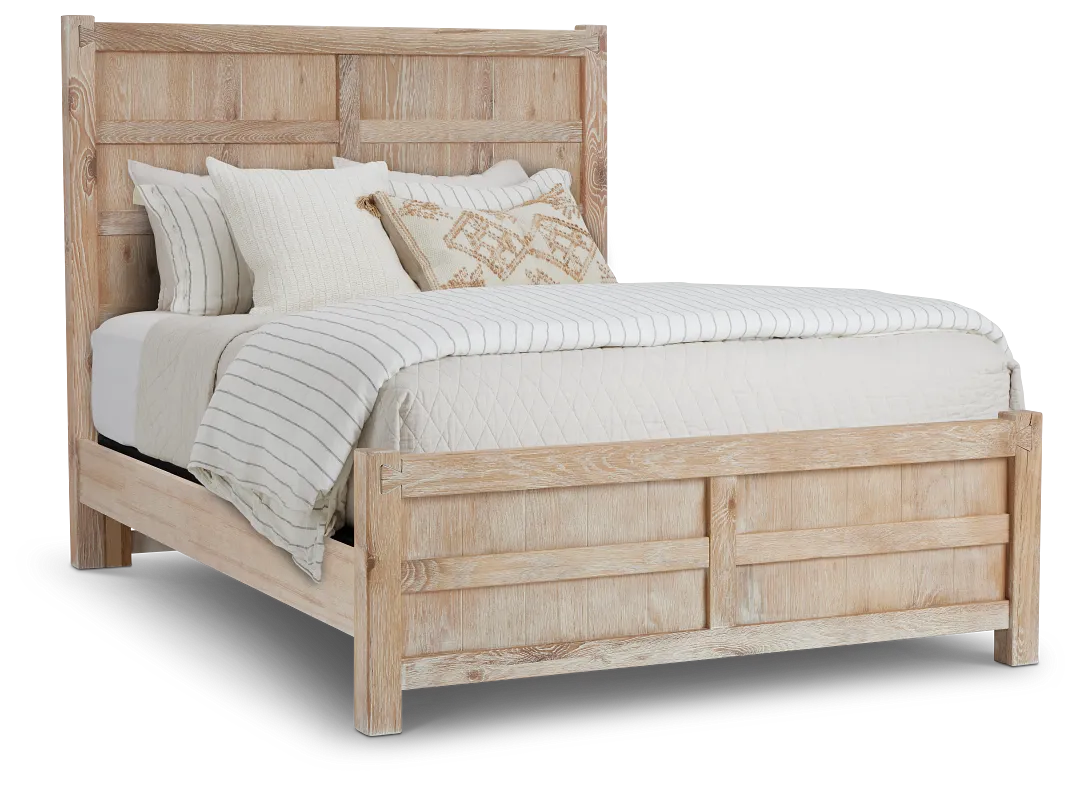 Salt Lake Light Tone Panel Bed