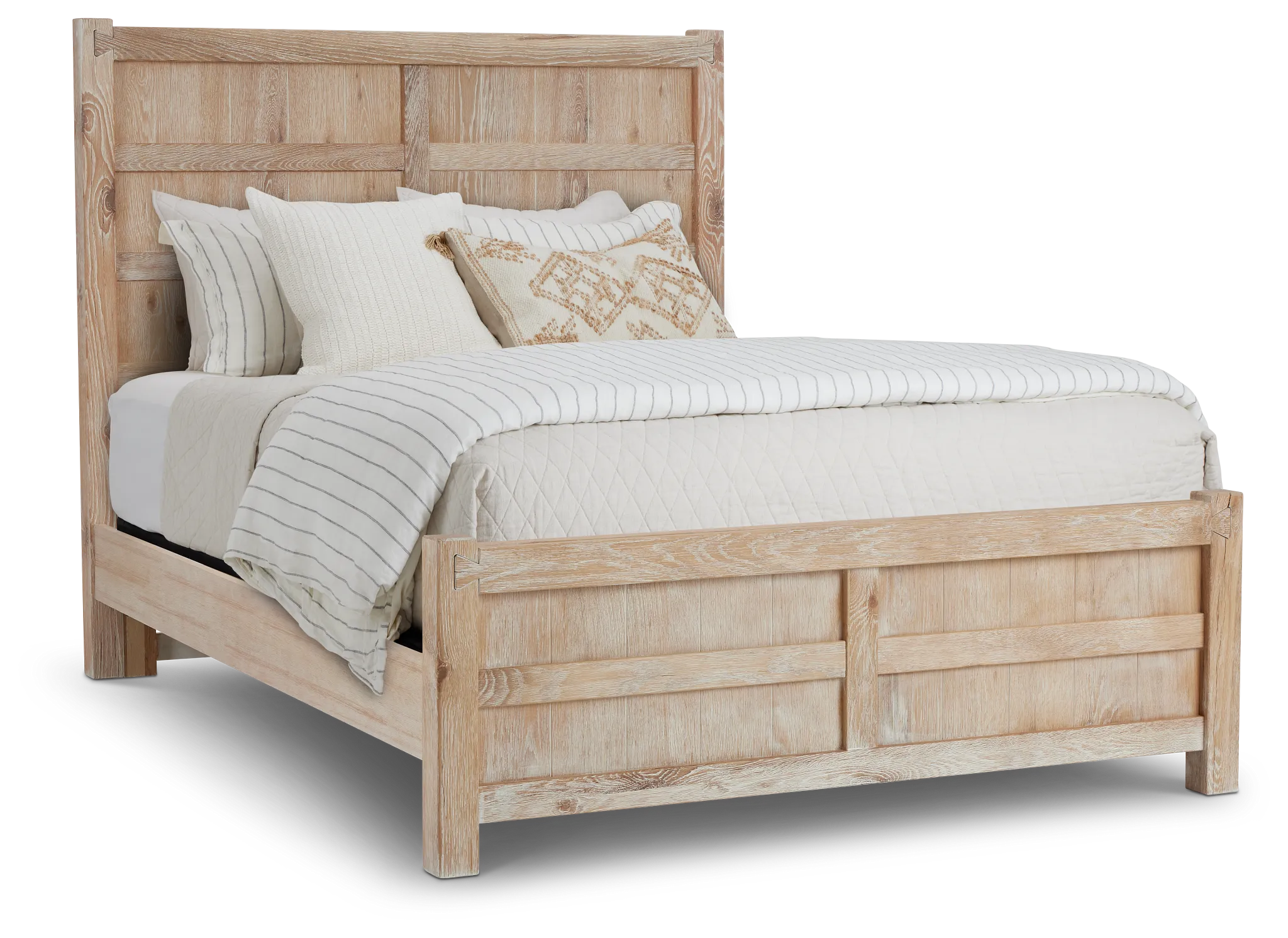 Salt Lake Light Tone Panel Bed