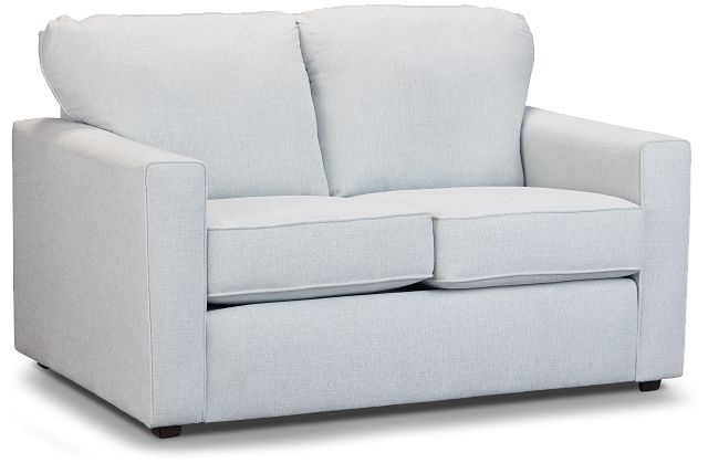 Avalon Light Blue Fabric Loveseat