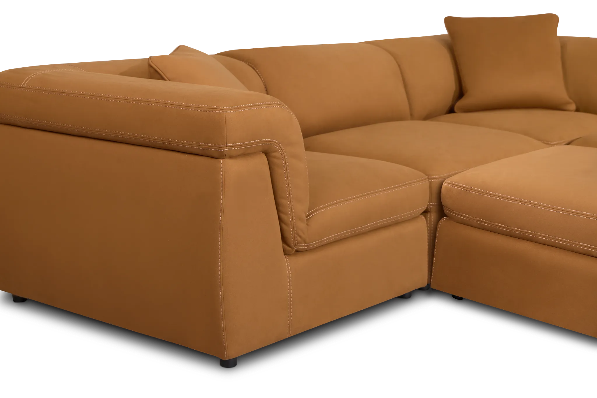 Aria Medium Brown Micro 10-piece Modular Sectional