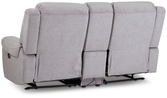 Beckett Gray Micro Reclining Console Loveseat