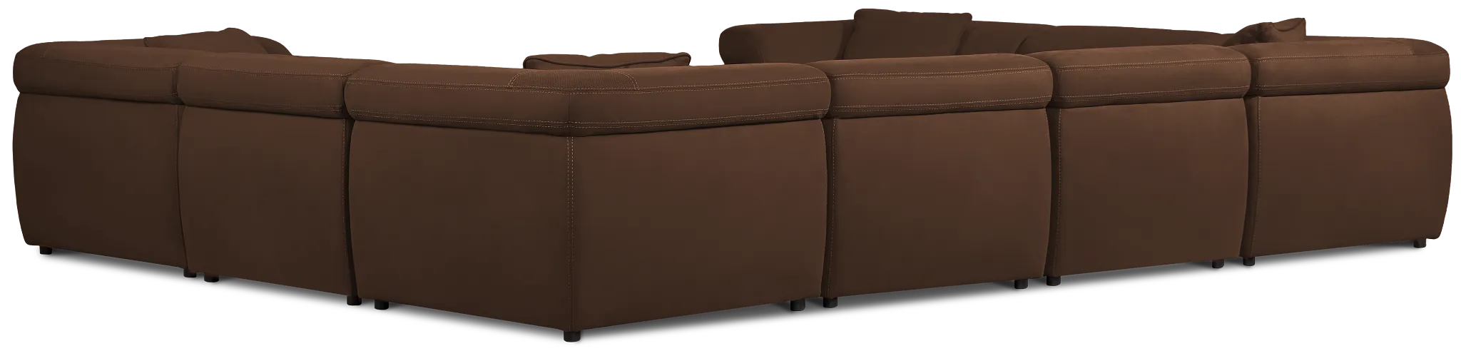 Aria Dark Brown Micro Immersive 8-piece Modular Sectional W/4 Speakers