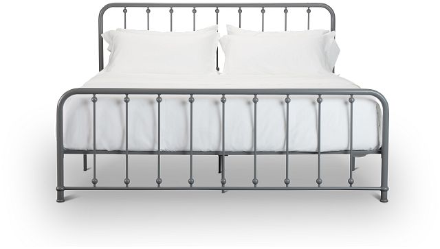 Rory Gray Metal Panel Bed