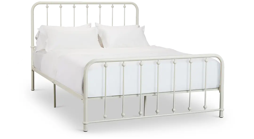 Rory White Metal Panel Bed Rory White Metal Panel Bed