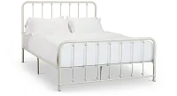 Rory White Metal Panel Bed