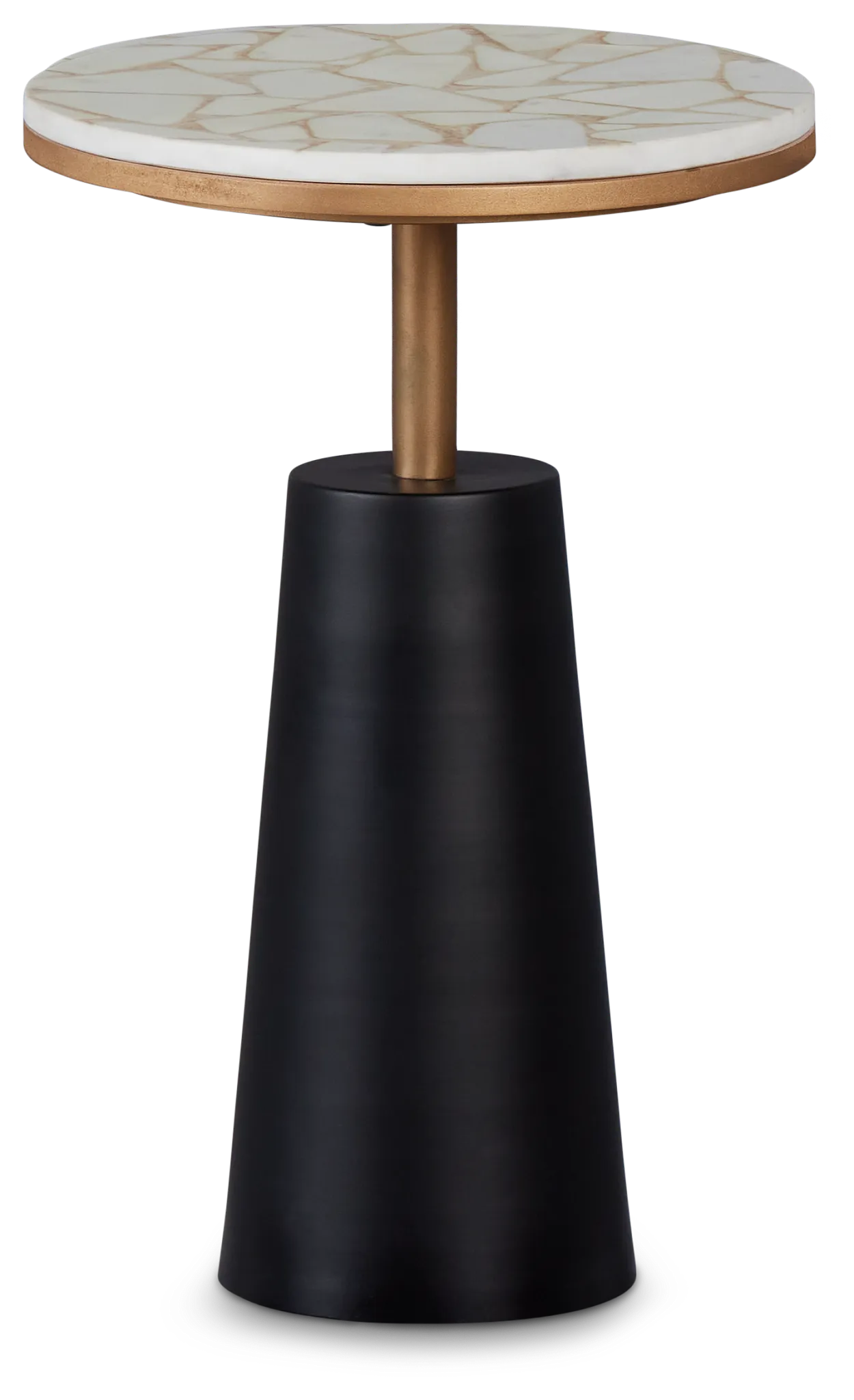 Roya Black Round End Table