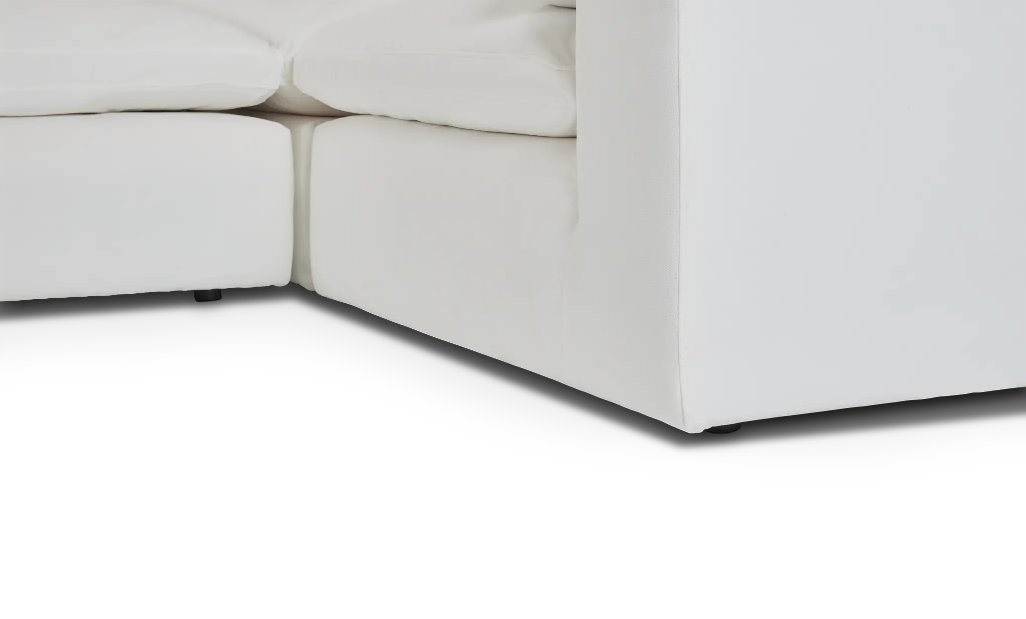 Nixon White Fabric 5pc Bumper Sectional Nixon White Fabric 5pc Bumper Sectional