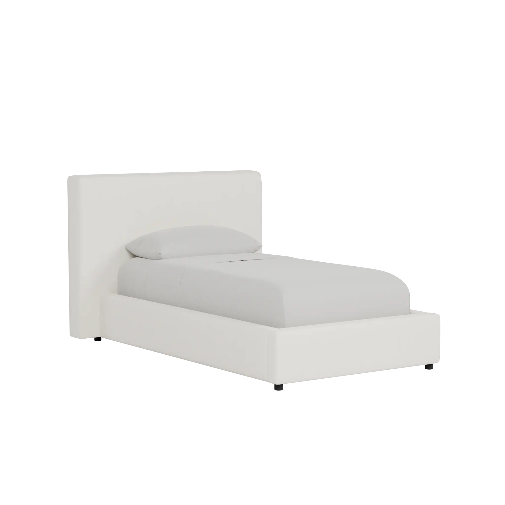 Grayton Revenue White 44" Upholstered Platform Bed Grayton Revenue White 44" Upholstered Platform Bed