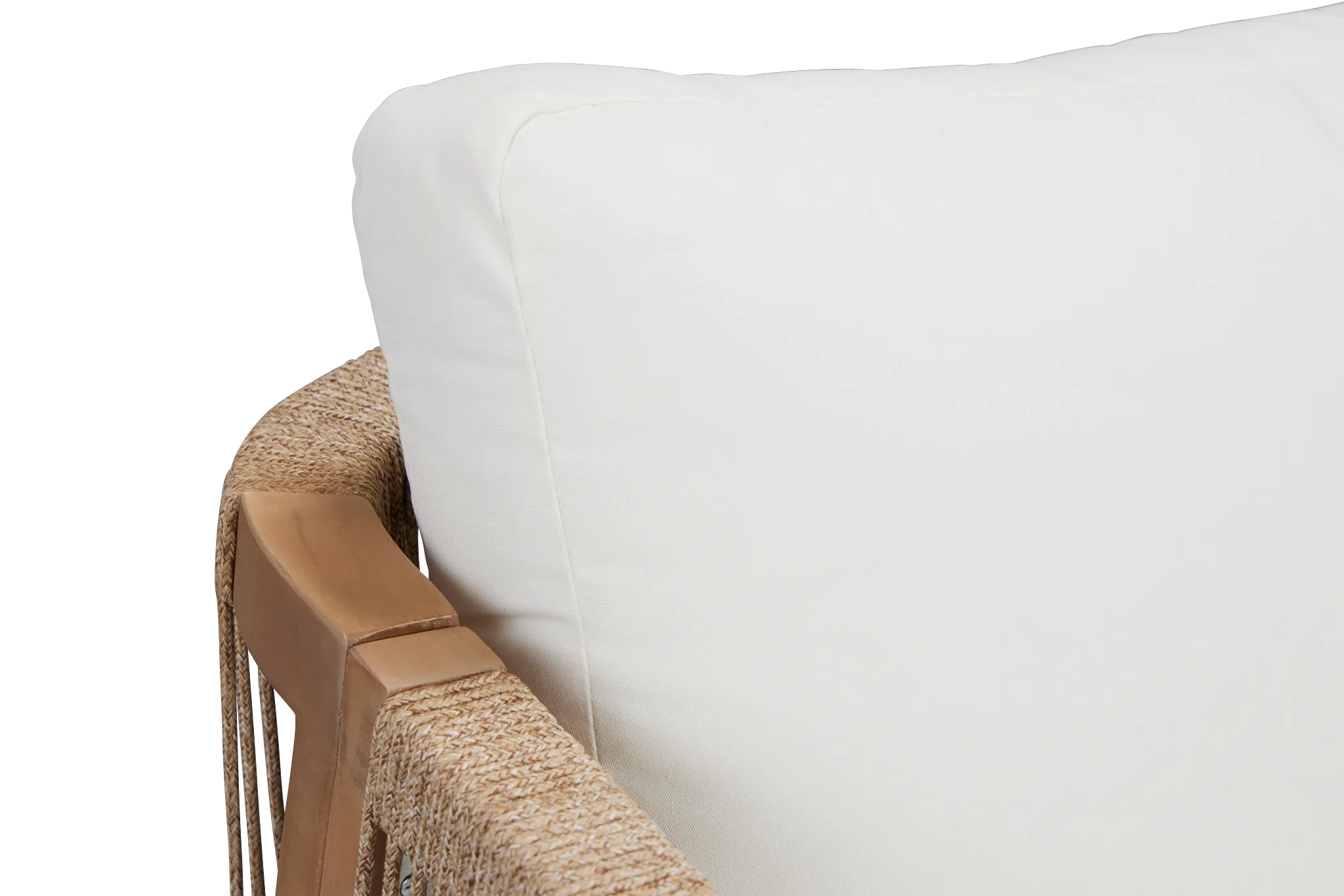 Laguna Light Tone Loveseat With White Cushions