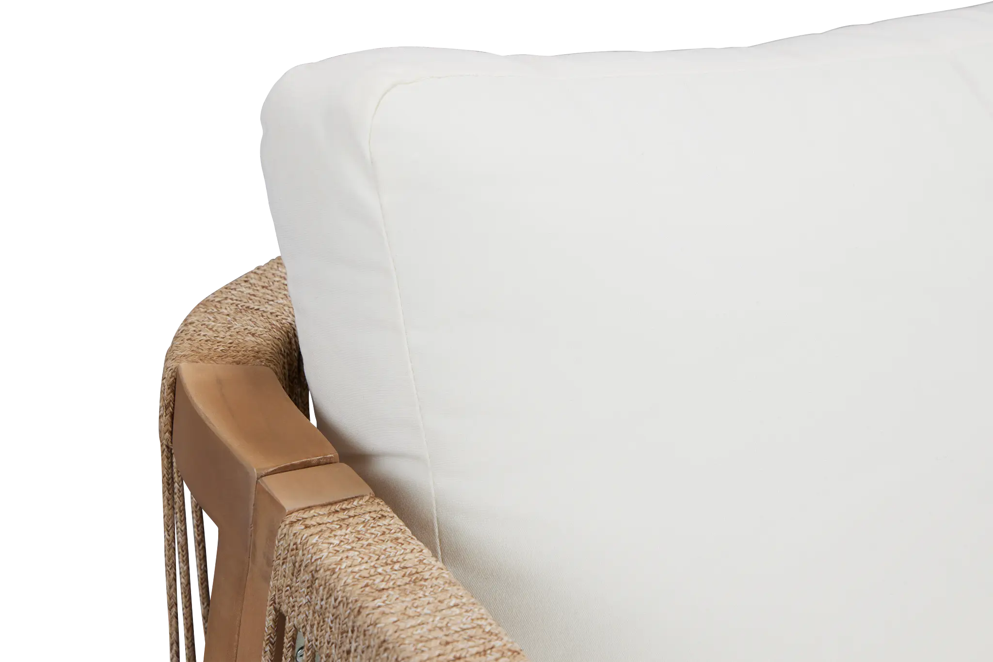 Laguna Light Tone Loveseat With White Cushions Laguna Light Tone Loveseat With White Cushions