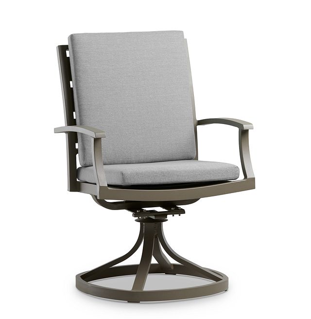 Raleigh Gray Swivel Arm Chair