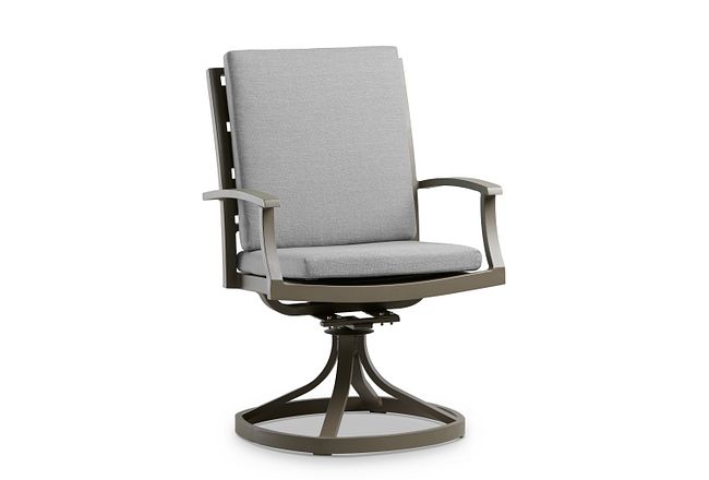 Raleigh Gray Swivel Arm Chair