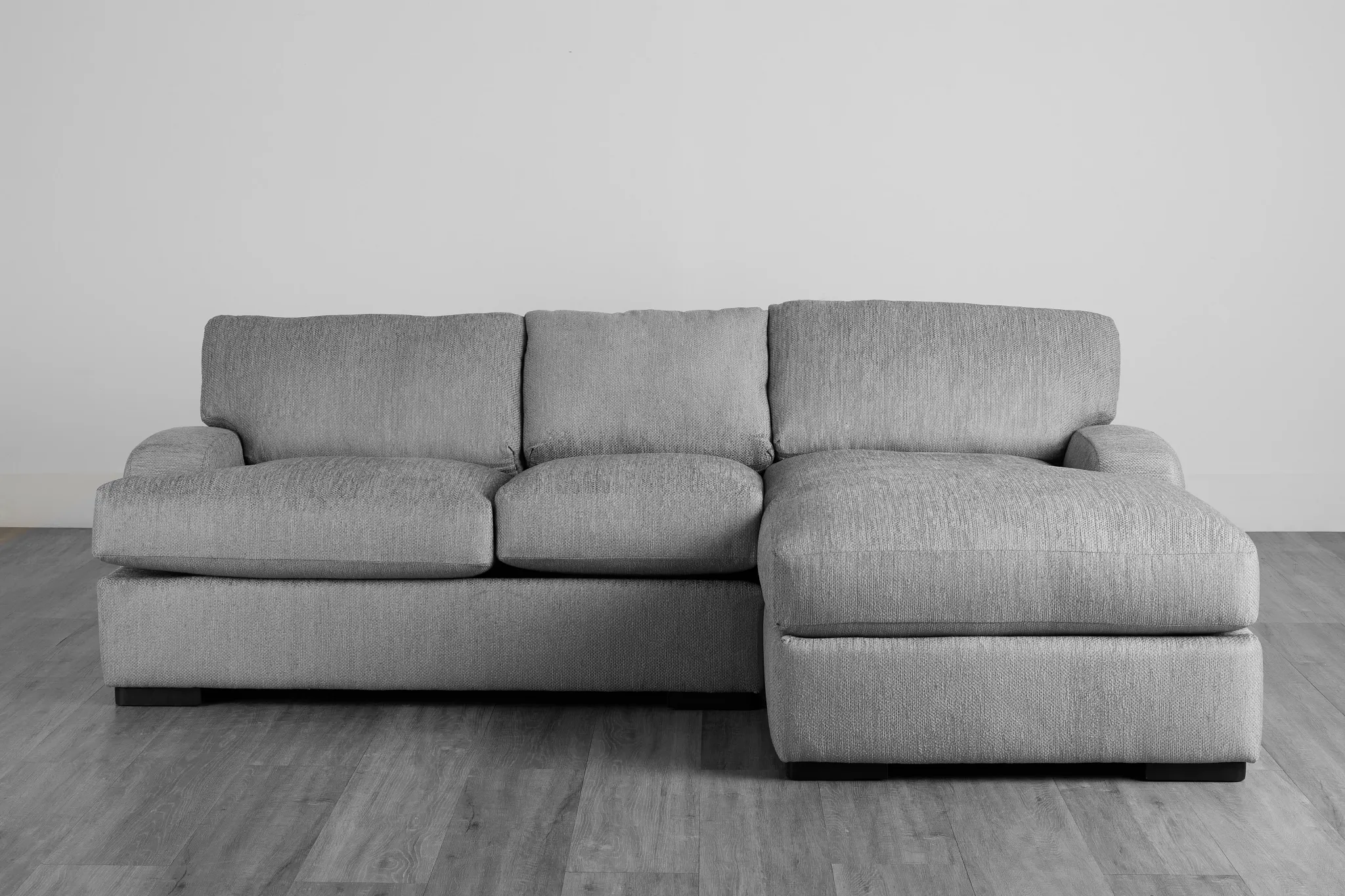 Alpha Light Gray Fabric Right Chaise Sectional