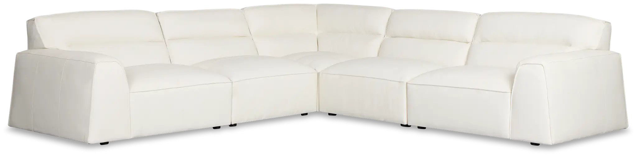 Blanca White Leather 5-piece Modular Sectional Blanca White Leather 5-piece Modular Sectional