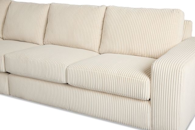 Charlie Ivory Fabric Medium Two-arm Sectional