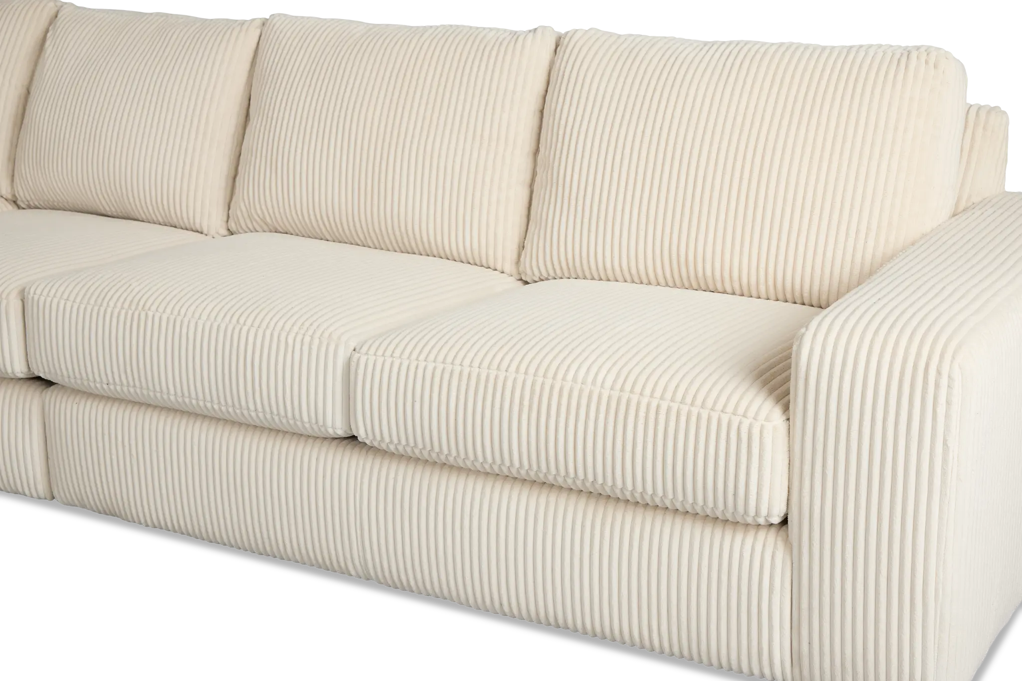 Charlie Ivory Fabric Medium Two-arm Sectional Charlie Ivory Fabric Medium Two-arm Sectional