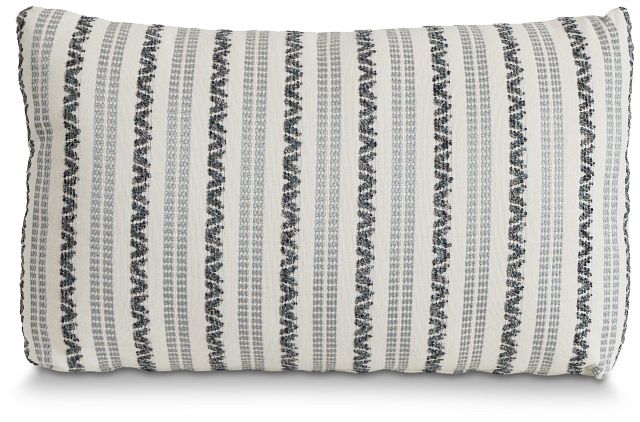Budreau Blue Fabric Lumbar Accent Pillow (1)