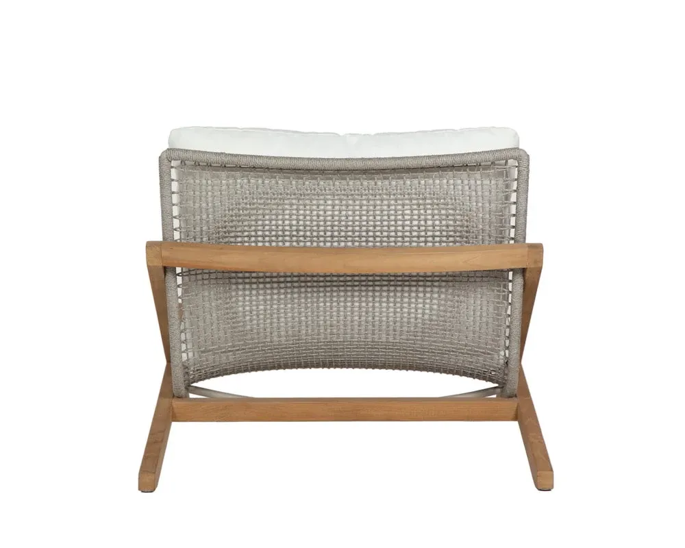 Logan Light Tone Accent Chair With White Cushion