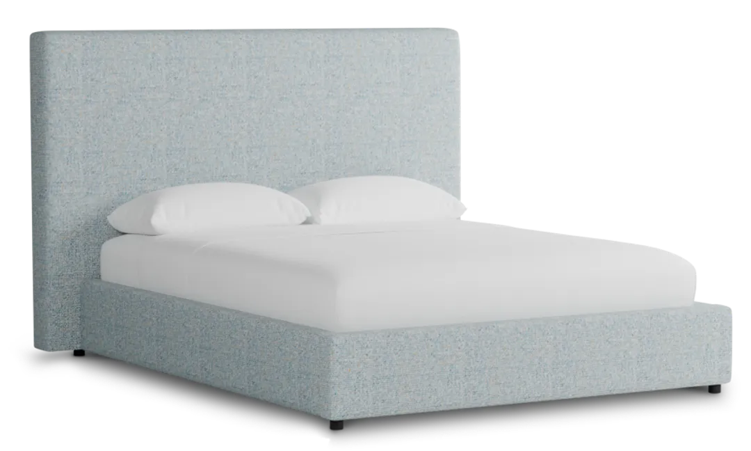 Grayton Natural Beauty Light Blue 54" Upholstered Platform Bed