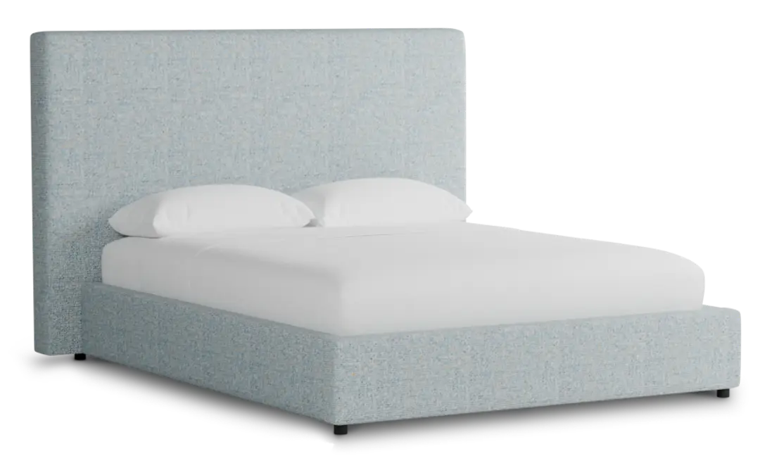 Grayton Natural Beauty Light Blue 54" Upholstered Platform Bed Grayton Natural Beauty Light Blue 54" Upholstered Platform Bed