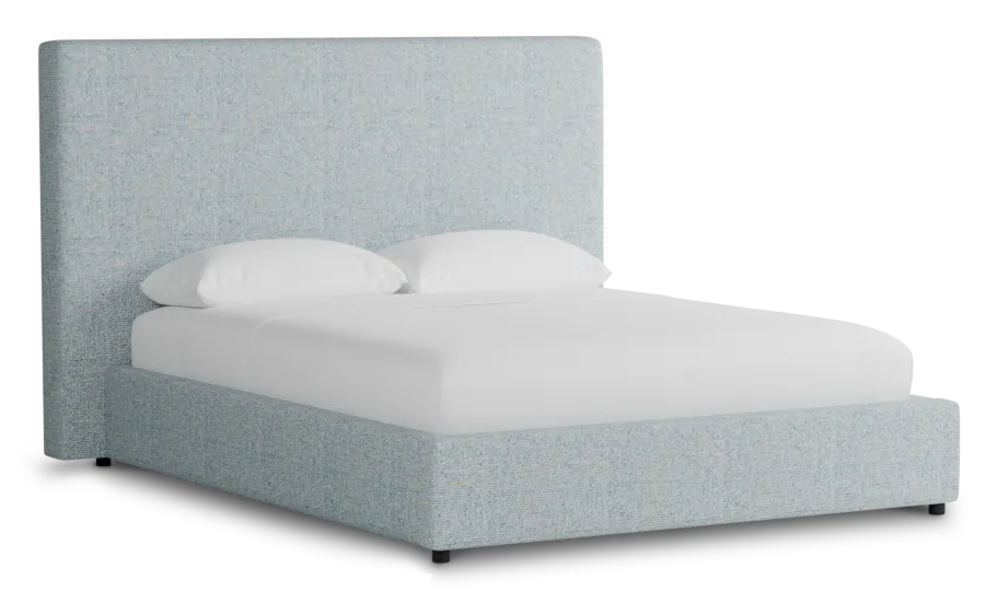 Grayton Natural Beauty Light Blue 54" Upholstered Platform Bed
