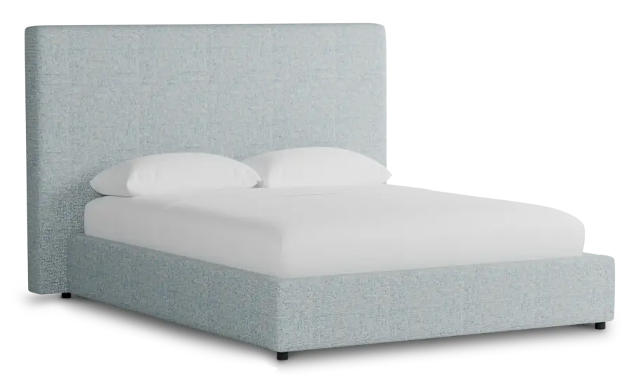 Grayton Natural Beauty Light Blue 54" Upholstered Platform Bed Grayton Natural Beauty Light Blue 54" Upholstered Platform Bed