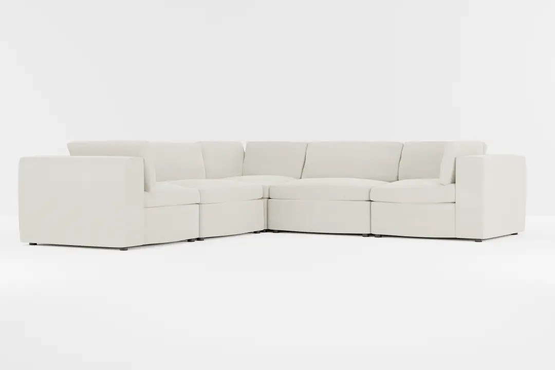 Destin Elite Ivory Fabric 5-piece Modular Sectional Destin Elite Ivory Fabric 5-piece Modular Sectional