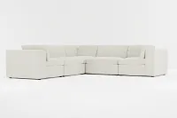 Destin Elite Ivory Fabric 5-piece Modular Sectional