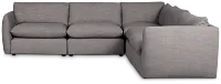 Serena Gray Fabric 5-piece Modular Sectional