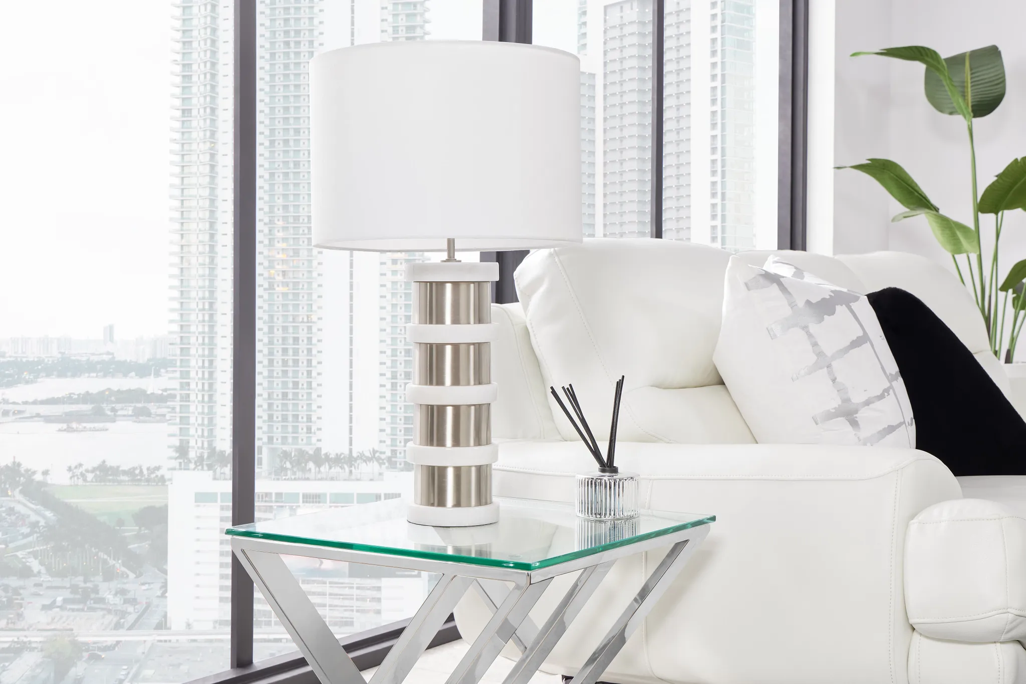 Alessia Silver Table Lamp