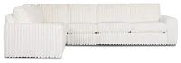 Teddy White Fabric Medium Two-arm Sectional