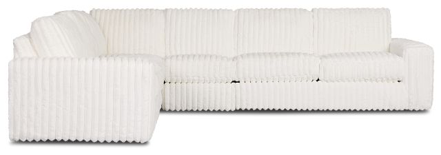 Teddy White Fabric Medium Two-arm Sectional