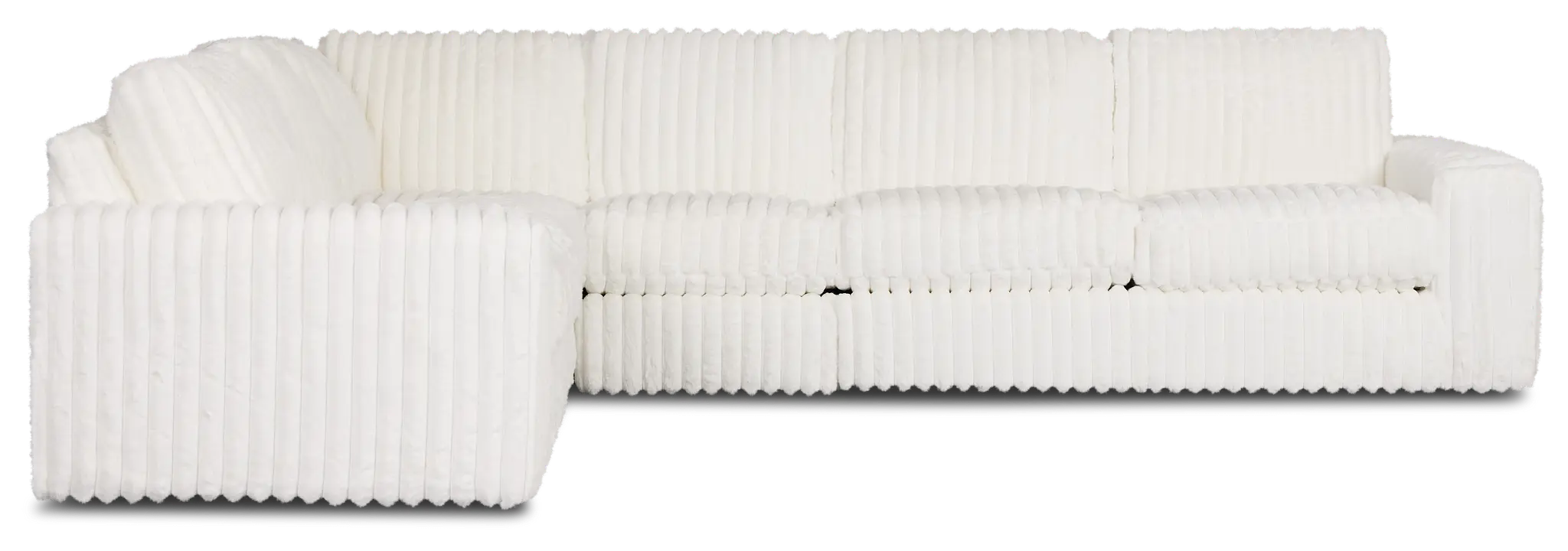 Teddy White Fabric Medium Two-arm Sectional Teddy White Fabric Medium Two-arm Sectional
