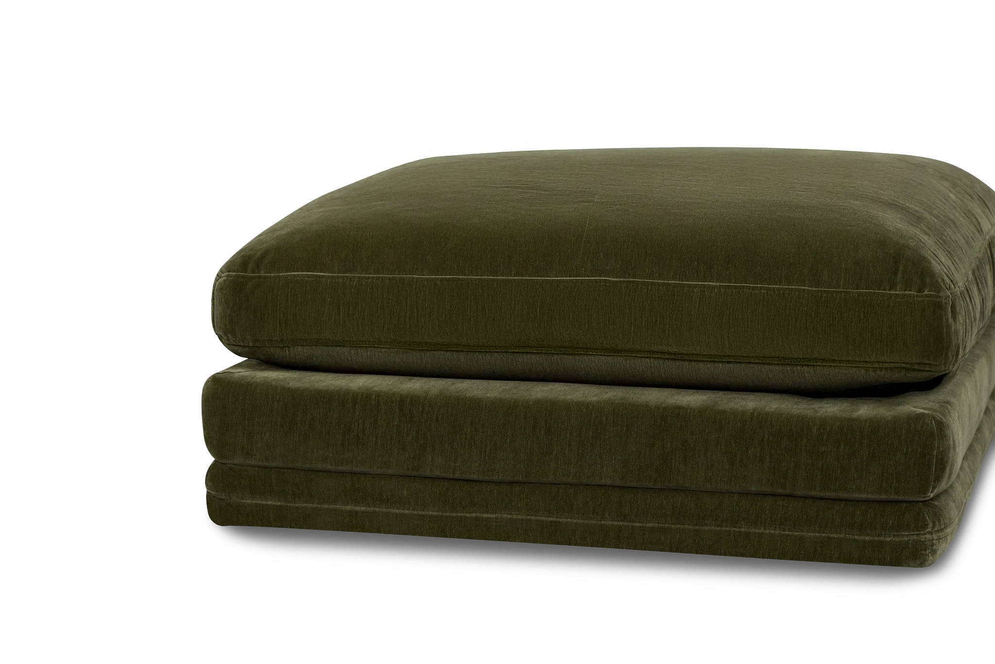 Jules Green Velvet Ottoman