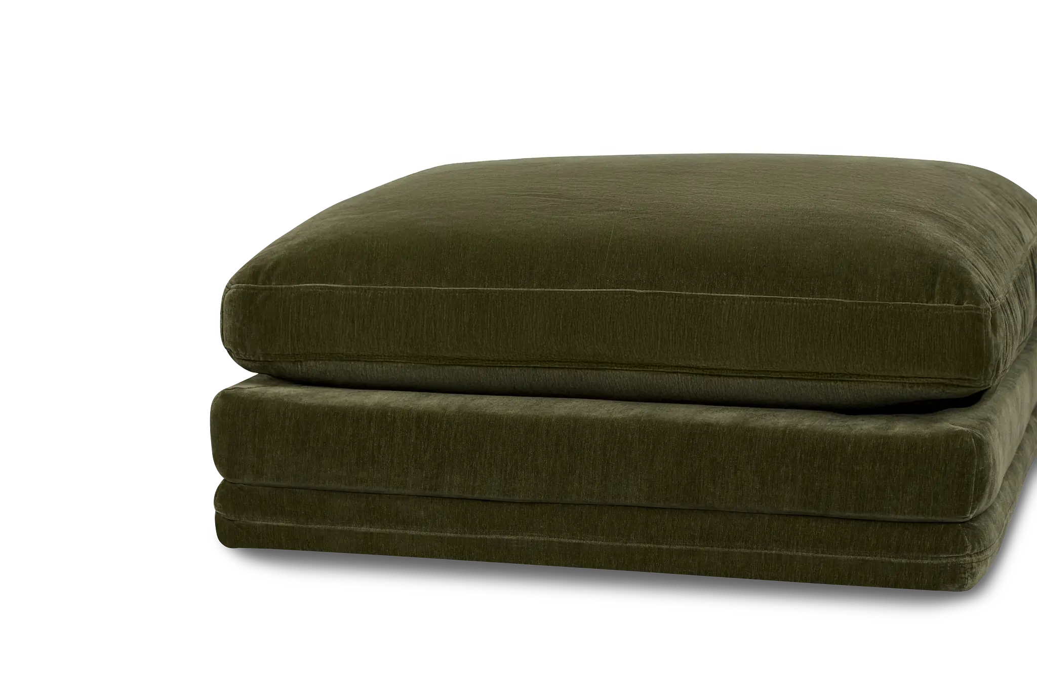 Jules Green Velvet Ottoman Jules Green Velvet Ottoman