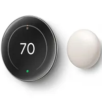 Google Nest Learning & Nest Temperature Sensor Silver Smart Thermostats