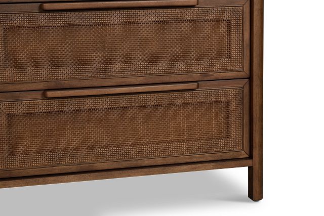 Pacific Mid Tone 6-drawer Dresser & Mirror
