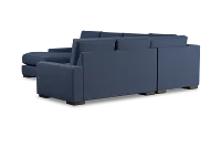 Edgewater Revenue Dark Blue Medium Left Chaise Sectional