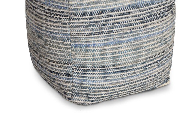 Belo Blue Accent Pouf
