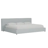 Grayton Natural Beauty Light Blue 44" Upholstered Platform Bed