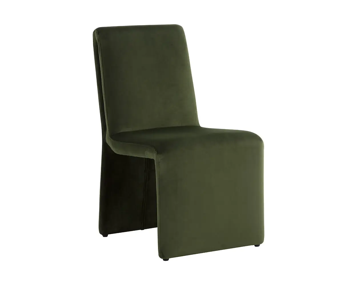 Heron Dark Green Fabric Upholstered Side Chair Heron Dark Green Fabric Upholstered Side Chair