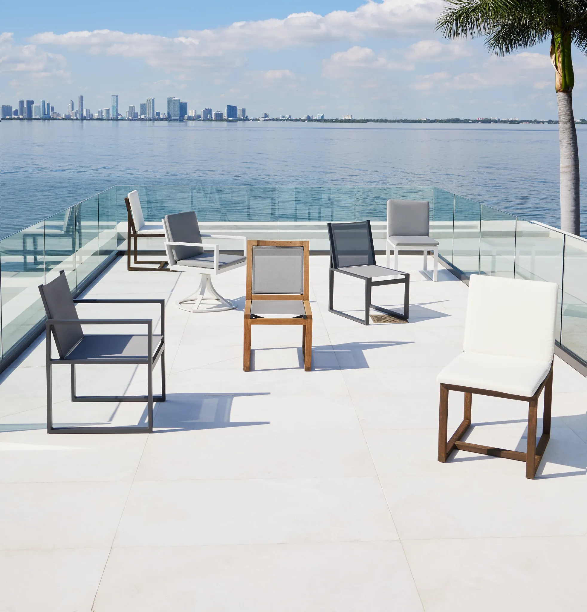 Linear Teak Sling Chair