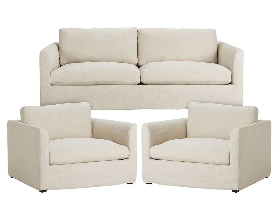 Willow Light Beige Fabric Small Living Room Willow Light Beige Fabric Small Living Room