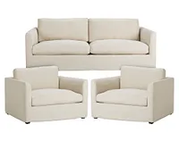 Willow Light Beige Fabric Small Living Room