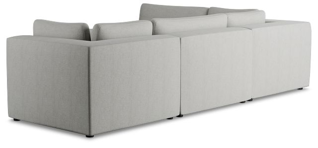 Destin Sutton Gray Fabric 5pc Bumper Sectional