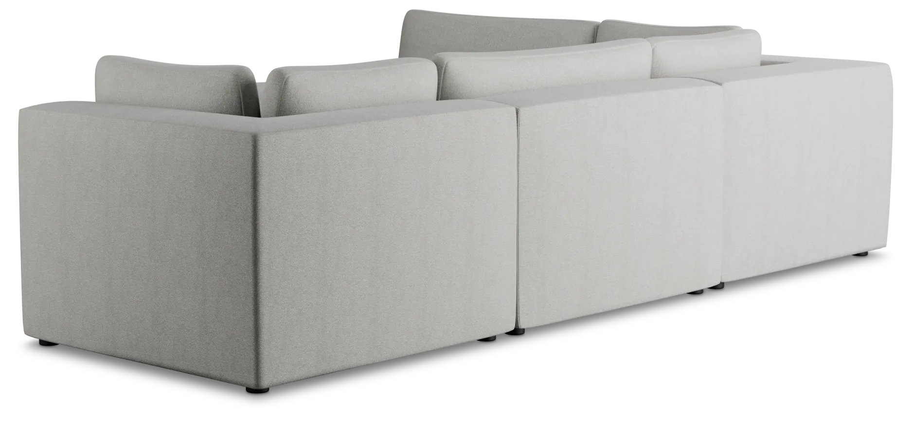Destin Sutton Gray Fabric 5pc Bumper Sectional