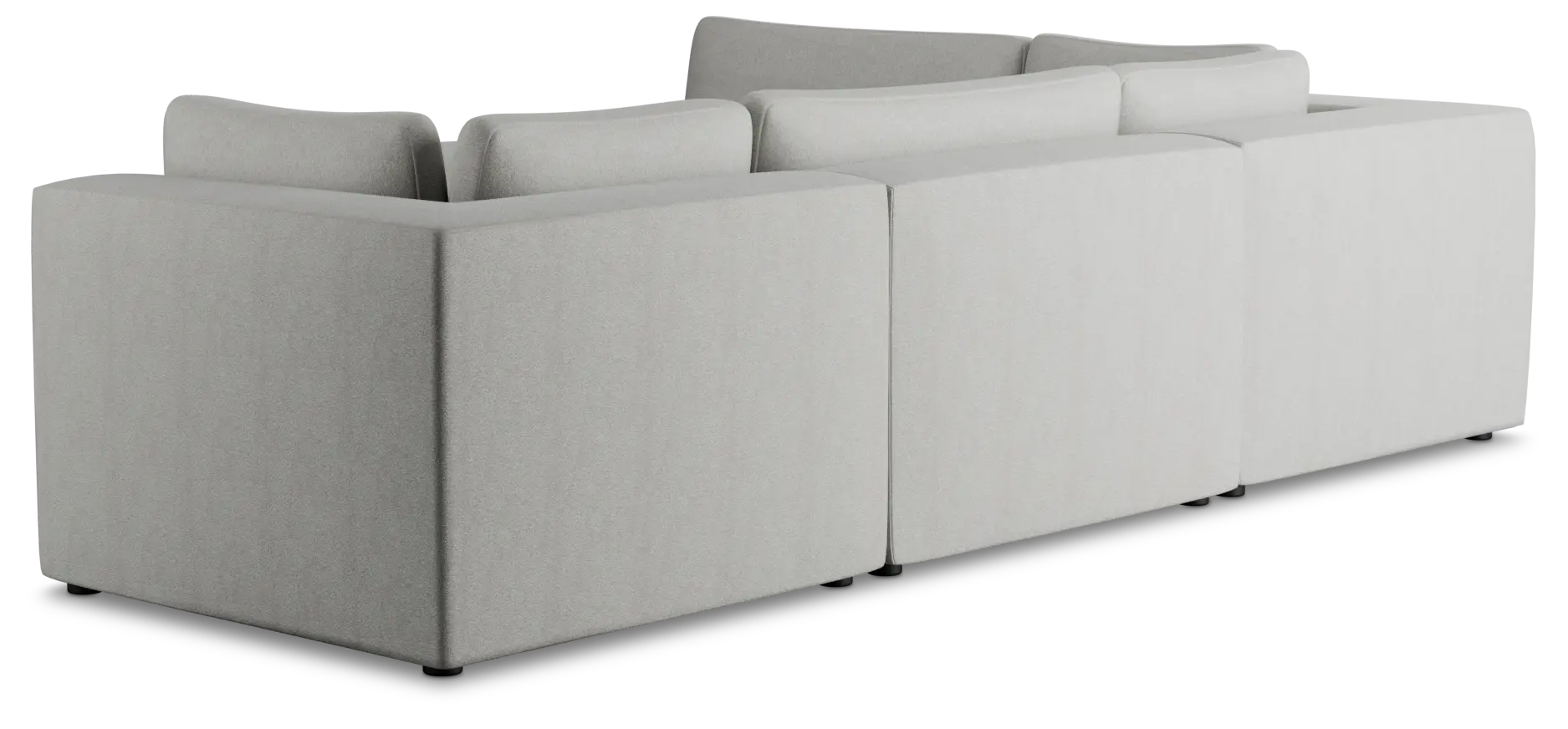 Destin Sutton Gray Fabric 5pc Bumper Sectional Destin Sutton Gray Fabric 5pc Bumper Sectional