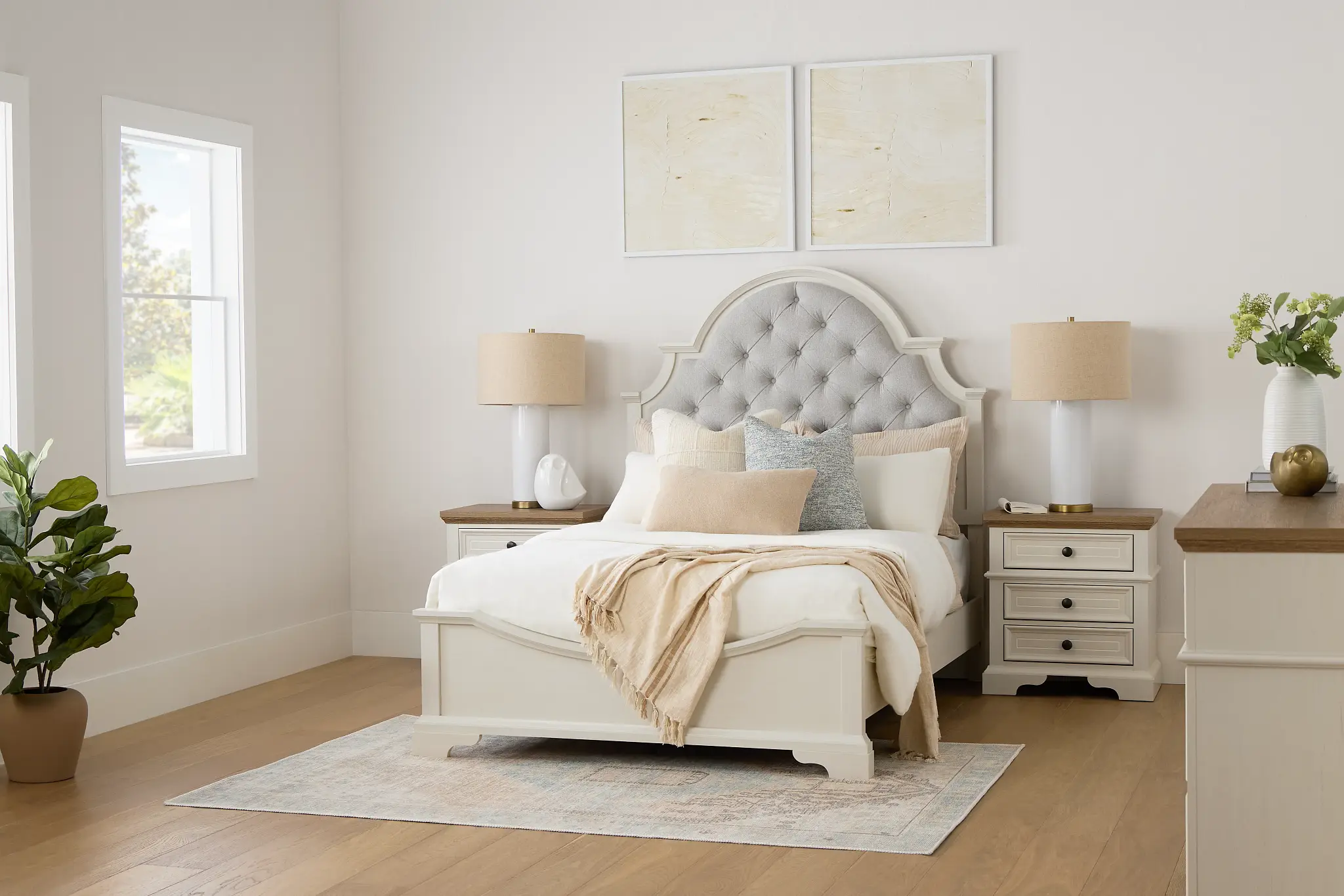 Charlotte White Uph Panel Bed Charlotte White Uph Panel Bed