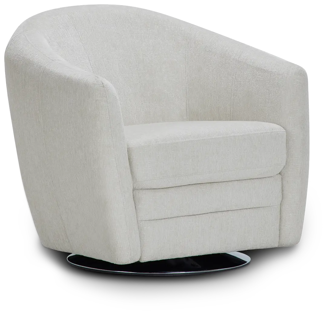 Blakely White Fabric Swivel Chair Blakely White Fabric Swivel Chair