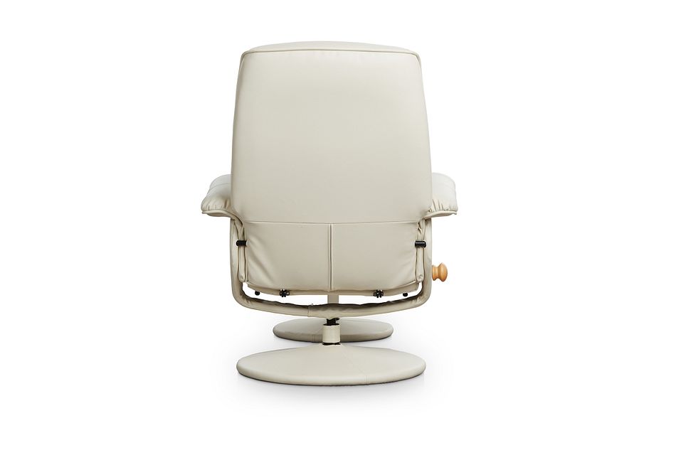 Brooks Light Beige Micro Recliner & Ottoman